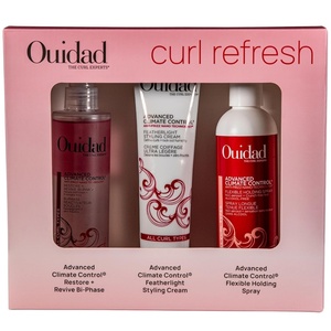image:imageOuidad Curl Refresh Bundle Frizz Control Curl Defining Spray 6 oz Curly Hair Cream 57 oz amp Flexible Holding Spray 85 oz Lock in Moisture and Lock out Humidity For All Curly Hair Types