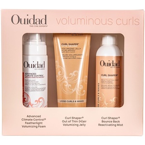 image:imageOuidad Voluminous Curls Bundle Anti Frizz Spray for Reactivating Curly Hair 85 oz Volumizing Hair Foam 7 oz amp Curl Jelly 85 oz Lightweight Formula For All Curl Types